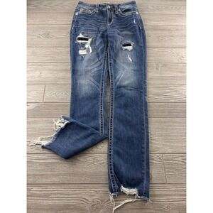Miss Me Heaven High Rise Slim Straight Distressed Jeans Blue M824 H53636ST59 26